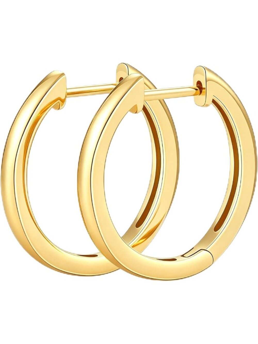 14K Gold Minimalist Huggie Hoop Earrings for Women - Small 10mm-18mm Stylish